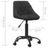 vidaXL Office Chair Black Velvet (100% polyester), black powder-coated steel