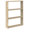 vidaXL Wall Shelf Sonoma oak Engineered wood 16.9x3.5x23.6 in