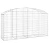 vidaXL Gabion Basket Silver Galvanized Iron 78.7 x 19.7 x 47.2 in