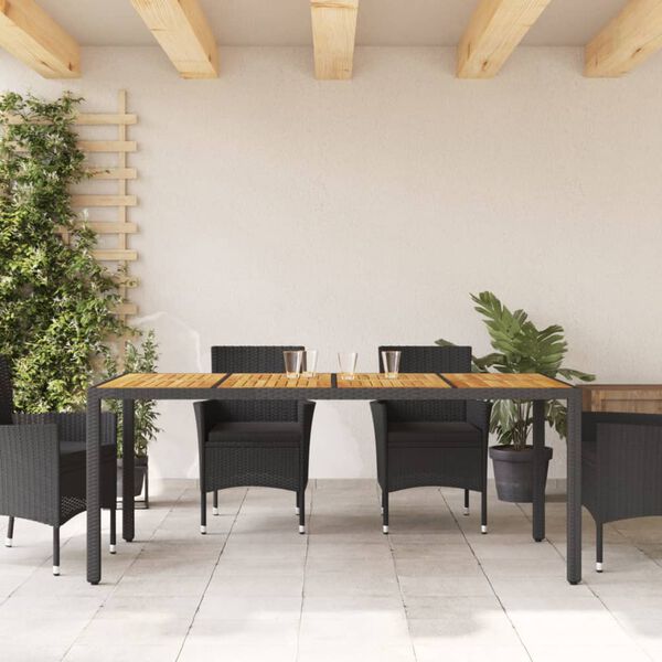 vidaXL Garden Table Set of 4 Black