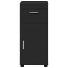 vidaXL Bathroom Cabinet Set TULUM Black 14.57 x 12.40 x 32.28 in