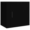 vidaXL Wall-mounted Bedside Cabinet Set of 2 Black Engineered wood