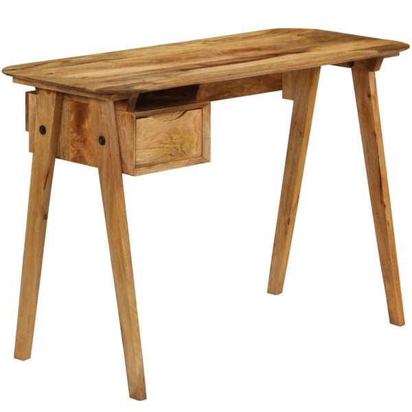 vidaXL Writing Desk Natural Mango Wood Solid Mango Wood Medium