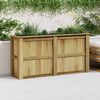 vidaXL Planter Treated Green Solid Treated Pine
