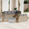 vidaXL Garden Sofa Set Beige, Light Grey