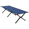 vidaXL Folding Camping Bed Folding 2 pcs Blue 75.98 x 27.17 x 17.72 in