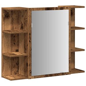 vidaXL Mirror Cabinet Old wood Engineered wood, acrylic