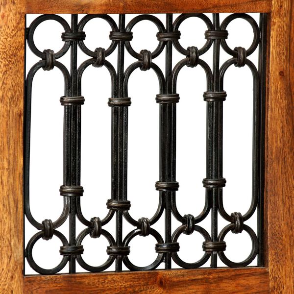 vidaXL Dining Chair Set of 2 Honey-colored Solid acacia wood