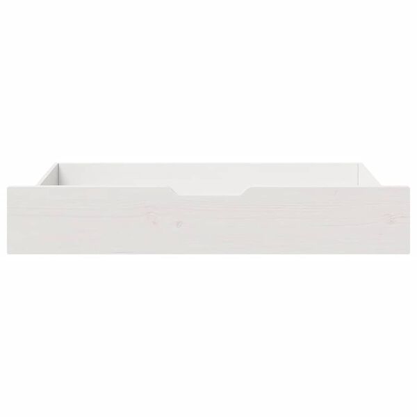vidaXL Under-bed Drawer White Solid pine wood 35.4 x 21.7 x 6.7 in
