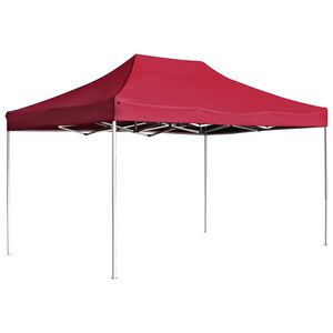 vidaXL Party Tent Wine Red Oxford fabric with PVC coating 15ft x 10ft