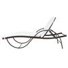 vidaXL Sun Lounger Set of 5 Brown Powder-coated steel, PE rattan Large