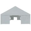 vidaXL Party Tent Grey Polyethylene, powder-coated steel Large