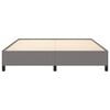 vidaXL Bed Frame Dark Grey 100% Polyester Fabric, Plywood, Engineered Wood