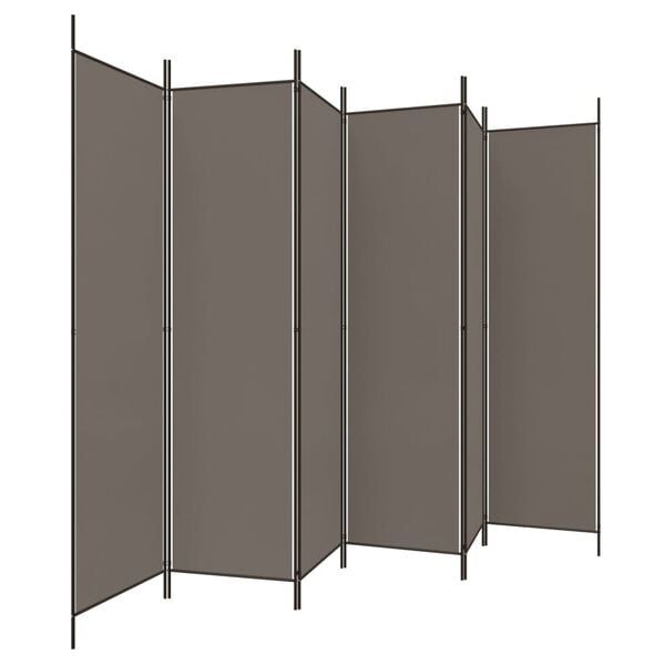 vidaXL 6-Panel Room Divider Anthracite 118.1"x86.6" Fabric
