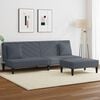 vidaXL Sofa Set Dark Gray Velvet (100% polyester), wood, plastic Standard