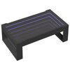 vidaXL Coffee Table Black Engineered wood, Glass 35.4 x 20.9 x 11.8 in