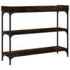 vidaXL Console Table Smoked Oak Engineered wood, Metal