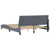 vidaXL Bed Frame Dark Grey Velvet Queen Bed Frame Rectangular Modern