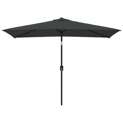 vidaXL Outdoor Parasol with Metal Pole 118"x78.7" Anthracite