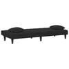 vidaXL Sofa Set Black Velvet (100% polyester), wood, plastic Standard