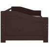 vidaXL Day Bed Dark brown Solid pinewood 35.4x78.7in