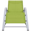 vidaXL Sun Lounger Green Aluminum Standard Adjustable Armrests