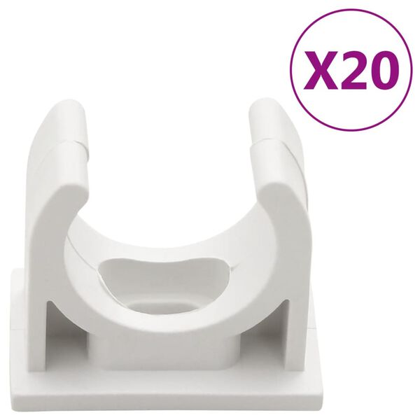 vidaXL Cable Trunkings with Clips &Oslash;1" 32.8' PVC