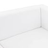 vidaXL Sofa White PVC, Polyester, Cotton 2-seater Durable Sofa