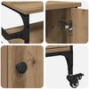 vidaXL Kitchen Trolley Artisan oak and Black 87.5 x 38.5 x 84.5 cm