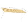 vidaXL Awning Yellow and White