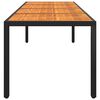 vidaXL Garden Table Black Solid Acacia wood 98.4 x 39.4 x 29.5 in