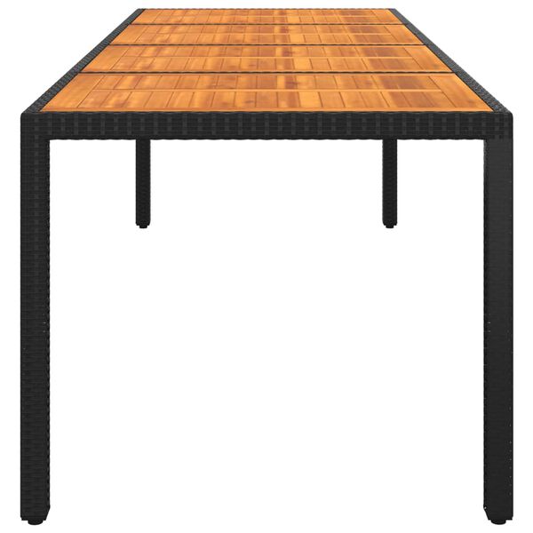 vidaXL Garden Table Black Solid Acacia wood 98.4 x 39.4 x 29.5 in