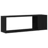 vidaXL TV Cabinet Set Black 39.37 x 9.45 x 24.80 in Engineered Wood