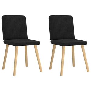 vidaXL Dining Chair Set of 2 Black