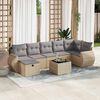 vidaXL Garden Sofa Set Beige