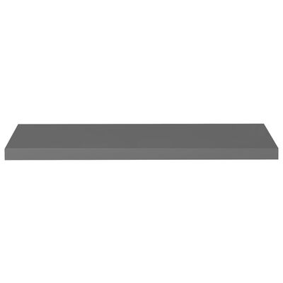 vidaXL Floating Wall Shelves 4 pcs High Gloss Gray 35.4"x9.3"x1.5" MDF