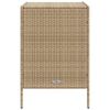 vidaXL Garden Storage Cabinet Beige PE Rattan Medium