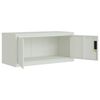 vidaXL File Cabinet Light Grey Powder-coated Steel Large File Cabinet