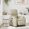 vidaXL Electric Massage Recliner Chair Cream