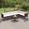 vidaXL Garden Lounge Set Brown PE rattan Large Modular