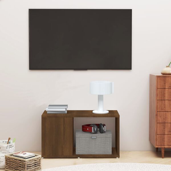 vidaXL TV Cabinet Brown Oak Engineered Wood Medium TV Cabinet