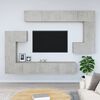 vidaXL Wall-mounted TV Cabinet Concrete grey Engineered wood Compact