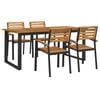 vidaXL Garden Dining Set Brown and black