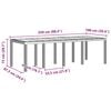 vidaXL Garden Dining Set 11 pcs Light Grey Polt rattan