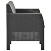 vidaXL Garden Sofa Anthracite PP (Polypropylene) with a rattan look Medium