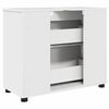 vidaXL Bathroom Cabinet High Gloss White 30.12 x 13.78 x 25.20 in