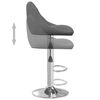 vidaXL Bar Stool Set of 2 Dark Grey Velvet (100% polyester), chromed steel