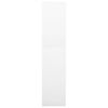 vidaXL Office Cabinet White Steel and tempered glass 35.4 x 15.7 x 70.9 in