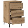 vidaXL Bed Cabinet Artisan Oak Engineered wood, Metal Medium Bed Cabinet