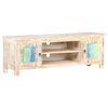 vidaXL TV Cabinet Whitewashed Acacia Solid Acacia Wood Medium TV Cabinet